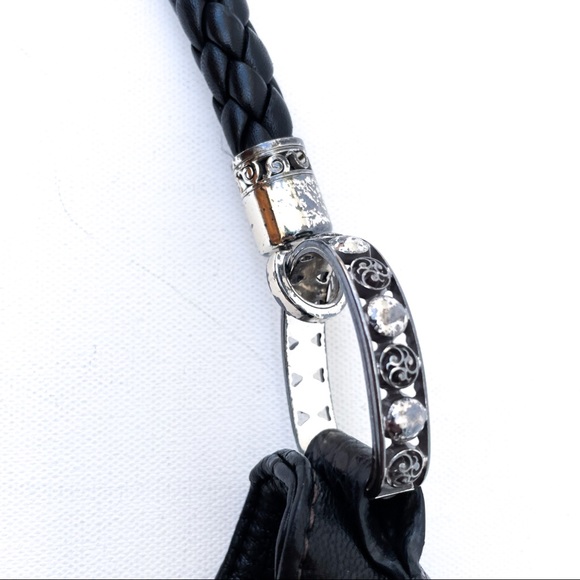 Brighton Black Leather Shoulder Hobo Bag - Picture 6 of 6